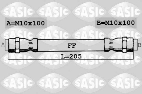 Шланг гальмівний SASIC SBH6377