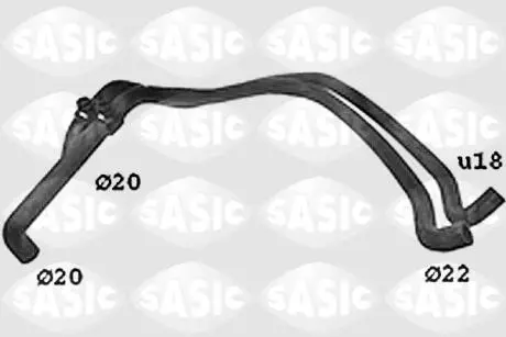 Патрубок системы охлаждения SASIC SWH4249