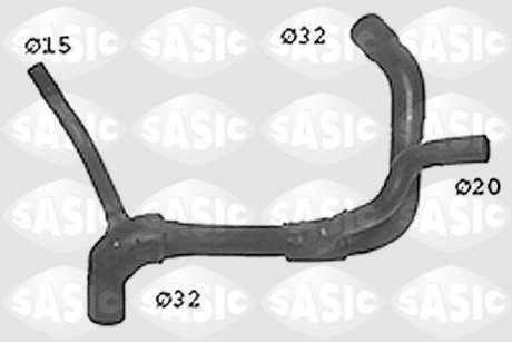 Патрубок радиатора нижний SASIC SWH6655