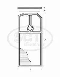 Фільтр повітряний CITROEN C4 Picasso / Grand C4 Picasso 1.6 HDi (10-) SCT Germany SB2281