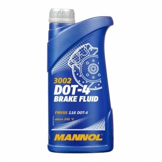 Гальмівна рідина DOT4 SYNTETYCZNY MOTO. PLASTIK 500ML / MANNOL SCT / Mannol MN3002-05