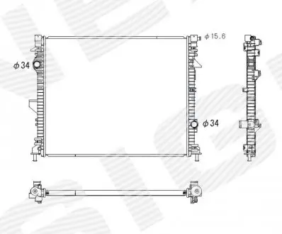Радиатор FORD EDGE, 15 - 18 Signeda RA13554Q
