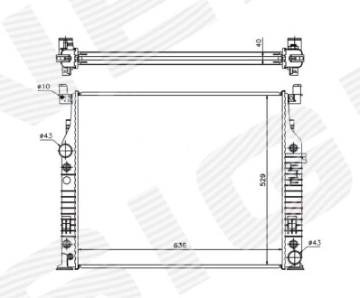 Радіатор MERCEDES BENZ (GL-KL X164), 06 - 12 Signeda RA62576A