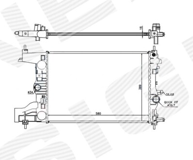 Радиатор Signeda RA630727