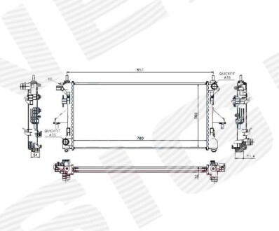 Радиатор Signeda RA63555Q