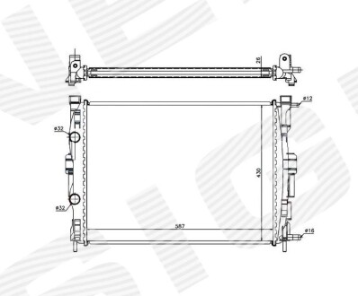 Радиатор Signeda RA63765Q