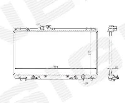 Радиатор Signeda RA64653Q