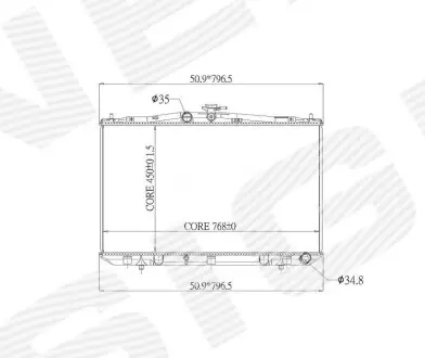 Радиатор Signeda RA646833Q