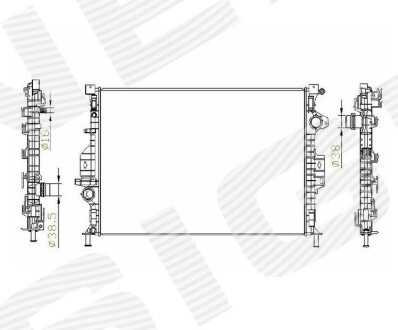 РАДІАТОР | LAND ROVER RANGE ROVER EVOQUE, 03.11 - 05.15 Signeda RA65615A (фото 1)