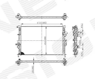 Радиатор Signeda RA66862