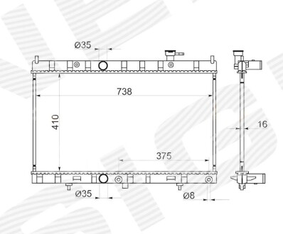 Радиатор Signeda RA68789Q