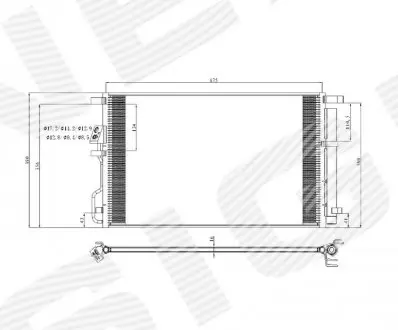Радиатор кондиционера HYUNDAI TUCSON, 15 - Signeda RC940820
