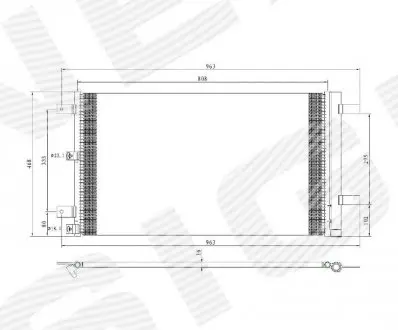 Радіатор кондиціонера FORD F-150, 15 - 17 Signeda RCFD39168A