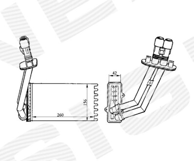 Радиатор печки Signeda RP73362