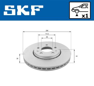 RENAULT диск гальмівний передн.Trafic III 14- SKF VKBD 80030 V1