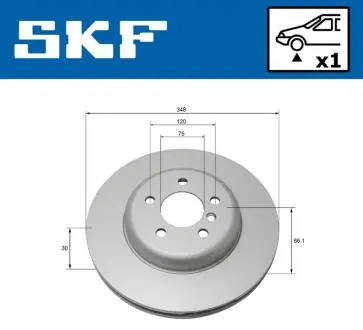 BMW диск гальм. передній F10/F11 SKF VKBD 80197 V1