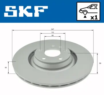 Диск гальмівний AUDI A6 ALLROAD C6, A6 C6 2.0-4.2 05.04-08.11 SKF VKBD80274V1