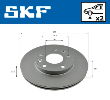 Тормозной диск передний. Renault Duster 1.5dci SKF VKBD 81052 V2