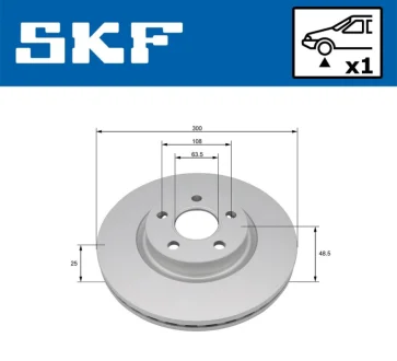 Гальмівний диск SKF VKBD81342V1