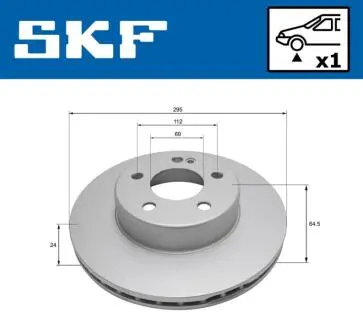 DB Гальмівний диск передн. C-CLASS (W205), C-CLASS T-Model (S205), C-CLASS SKF VKBD 81346 V1