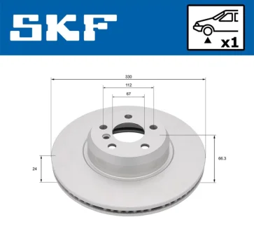 BMW Диск тормозной передний G30 SKF VKBD 81348 V1