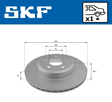 BMW Диск тормозной задний 3/F30 SKF VKBD 90456 V1