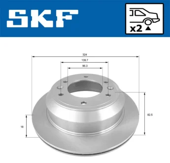 HYUNDAI Диск тормозной задний H-1 08- SKF VKBD 90483 V2