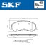 Колодки тормозные (передние) Ford Transit 06-14/Transit Connect 06-13 (RWD) (+датчики)) SKF VKBP80091E (фото 2)