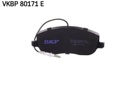 Колодки тормозные (передние) Citroen C8 02-/Jumpy/Fiat Scudo/Peugeot Expert 95-06/807 02- (+датчики) SKF VKBP80171E