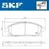Колодки гальмівні (передні) Nissan X-Trail 01-13/Pathfinder 97-04 SKF VKBP80296 (фото 2)