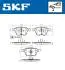 Колодки гальмівні (передні) VW Passat 05-10/Skoda Superb 08-15 (з датчиком) (Ate-Teves) Q+ SKF VKBP80594E (фото 2)