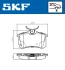 Колодки гальмівні (задні) VW Caddy III 04-/Peugeot 308 07-/Citroen C4 04- (87.1x52.8x17.2)(Premium) SKF VKBP90694 (фото 2)
