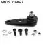 Опора кульова (передня/знизу) Renault Kangoo/Megane 97-/Clio 91-/Nissan Kubistar 03- (d=10mm/16mm) SKF VKDS316047 (фото 1)