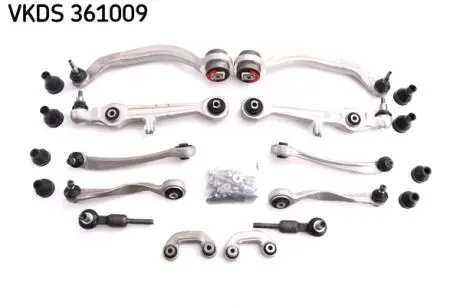 Комплект важелів підвіски (передньої) Audi A4 94-01/A6 97-05/VW Passat 96-00 (товстий палец/повний) SKF VKDS361009