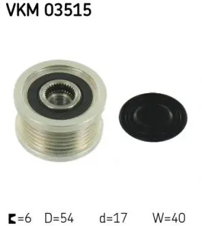 Шків генератора OPEL ASTRA J 1,4-1,6 SKF VKM03515