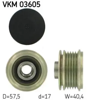 Шкив генератора SKF VKM03605