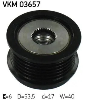 Шкив генератора FORD FOCUS 10- SKF VKM03657
