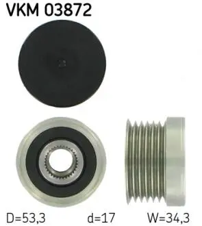 Шкив генератора SKF VKM03872