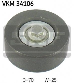 Паразитный/ведущий ролик, поликлиновый ремень SKF VKM34106 (фото 1)