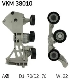 Роликовый модуль натяжителя ремня SKF VKM 38010