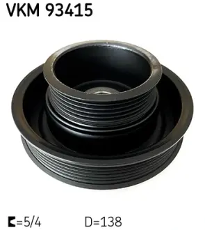 Шкив коленвала Ford Fiesta/Focus/Fusion 1.25-1.6 16V 01-12 SKF VKM93415