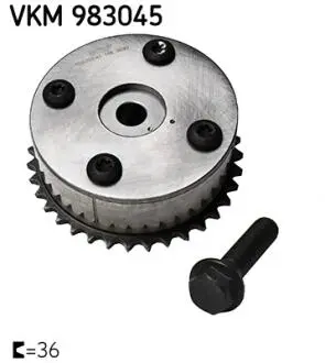 Шків з датчиком фаз ГРМ TOYOTA AVENSIS, COROLLA, MATRIX, RAV 4 IV, YARIS, YARIS/HATCHBACK 1.5-2.0 09.97-06.20 SKF VKM983045