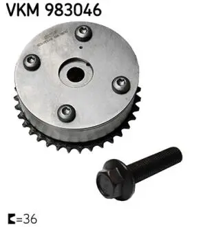 Шків з датчиком фаз ГРМ TOYOTA ALPHARD I, AVENSIS, AVENSIS VERSO, CALDINA, CAMRY, GAIA, HIGHLANDER / KLUGER, ISIS, NOAH/VOXY, OPA, PREMIO, PREVIA II, RAV 4 II, RAV 4 III 2.0-3.0 02.00-08.14 SKF VKM983046