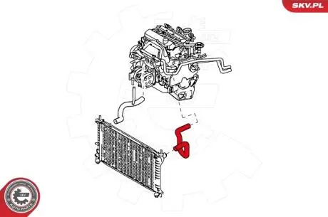 Патрубок интеркулера FORD Focus 1.4 1.6 SKV GERMANY 24SKV342