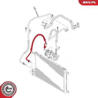 Трубопровід високого тиску кондиціонера AUDI A3 Q2 SEAT Leon Ateca SKODA Superb III Octavia III Karoq VW SKV GERMANY 43SKV550