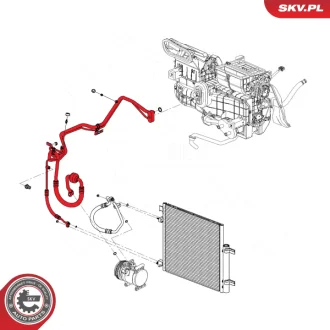 Трубопровід високого тиску кондиціонера CHEVROLET Spark M300 SKV GERMANY 43SKV590