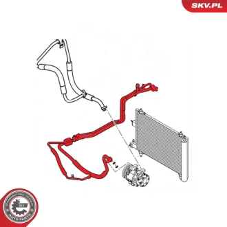 Трубопровід високого тиску кондиціонера CITROEN Berlingo PEUGEOT Partner SKV GERMANY 43SKV592