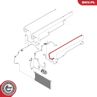 Трубопровід високого тиску кондиціонера FIAT Talento NISSAN NV300 OPEL Vivaro B RENAULT Trafic III SKV GERMANY 54SKV618