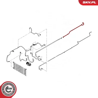 Трубопровід високого тиску кондиціонера RENAULT Trafic II III SKV GERMANY 54SKV698