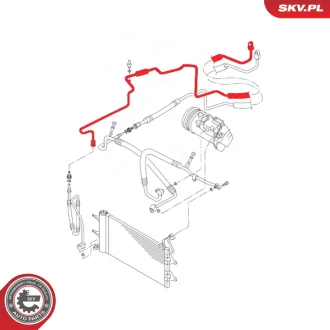 Трубопровід високого тиску кондиціонер SEAT Cordoba Ibiza III SKODA Fabia I Roomster VW Polo SKV GERMANY 54SKV706